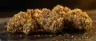 Close-up of Runtz cannabis buds covered in trichomes