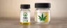 CBD oil dropper bottle with hemp plant