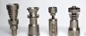 Domeless nail seated in a glass dab rig