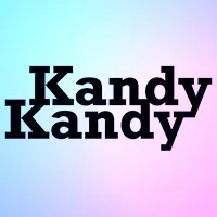 Bold Kandy Kandy text on pastel gradient background.