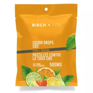 Citrus Menthol CBD Cough Drops 500mg / 20pcs – BIRCH+FOG