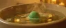 cannabis bath bomb fizzing in warm water