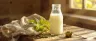 creamy cannabis milk infusion in glass jar