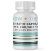 CBD and THC gel capsules by NOW + THEN bottle.