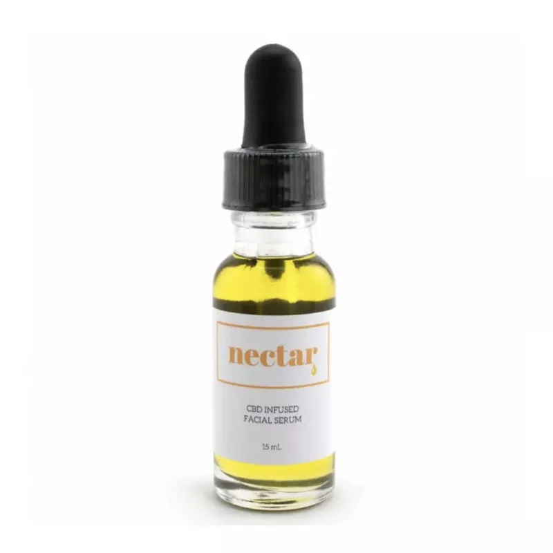 Nectar CBD Facial Serum in 15mL Clear Glass Dropper Bottle for Skincare