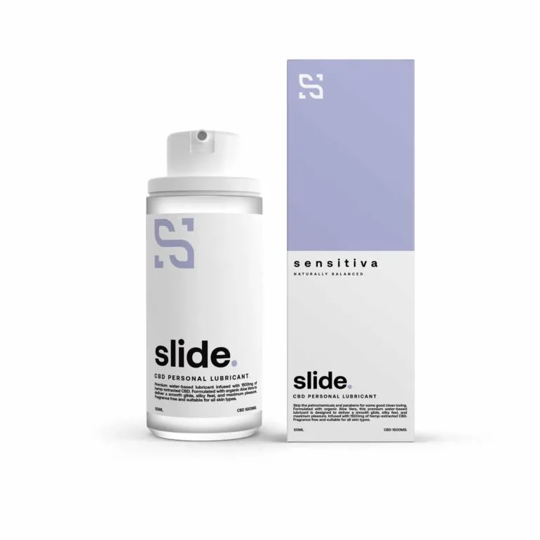 Slide CBD Lubricant by Sensitiva - Natural, Therapeutic Intimacy Aid.