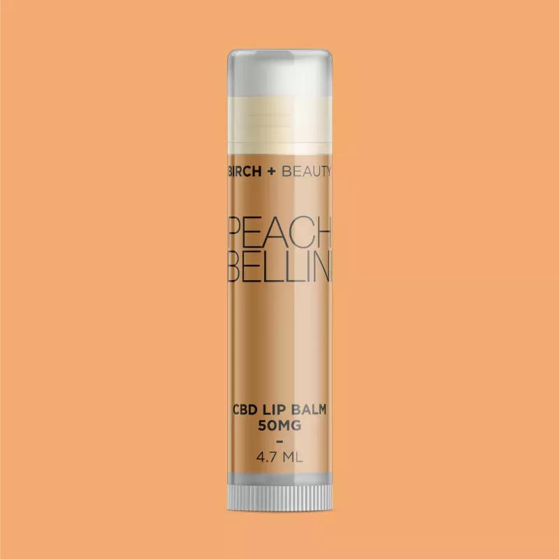 Peach Bellini Hydrating CBD Lip Balm 50mg – BIRCH+BEAUTY