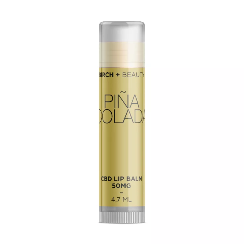 Luxury Gold Pina Colada CBD Lip Balm with 50MG potency in 4.7 ML.