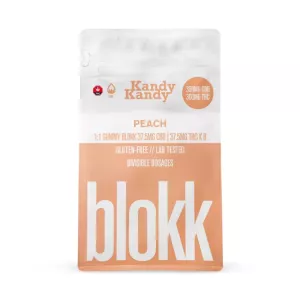 CBD THC Peach Gummies Blokk 75mg x 8pcs (600mg)  – KANDY KANDY