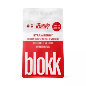 CBD THC Strawberry Gummies Blokk 75mg x 8pcs (600mg)  – KANDY KANDY