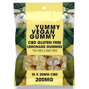 Yummy Vegan Lemonade CBD Gummy Pack – Gluten & THC Free.
