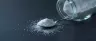 CBD isolate white crystalline powder close-up