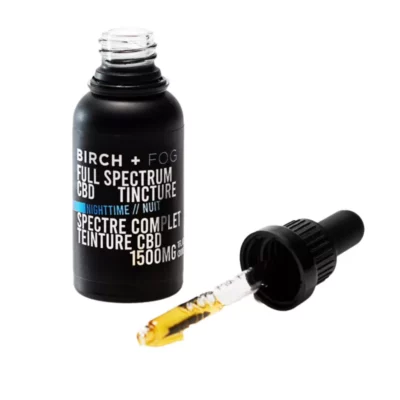 Birch + Fog 1500mg CBD Tincture for Nighttime Relaxation and Sleep Support