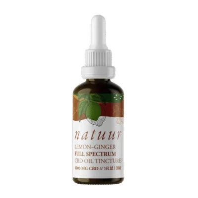 Natur 1000mg Full Spectrum Lemon-Ginger CBD Oil, 30ml with Dropper
