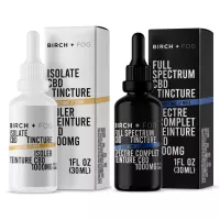 BIRCH+FOG CBD for anxiety day night tincture duo bottles