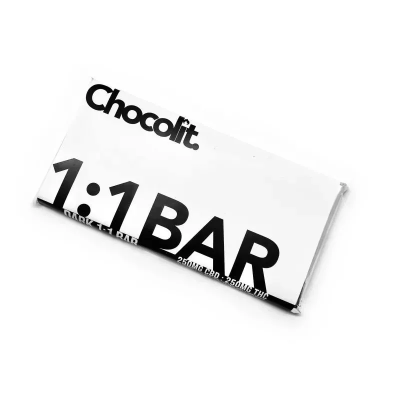 Chocolit 1:1 CBD-THC Bar - Balanced 250mg Cannabinoid Infusion