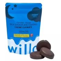 Willo indica THC chocolate covered creme cookies 500mg total