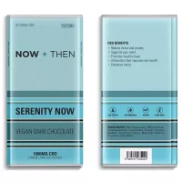 Premium CBD for anxiety vegan dark chocolate bar by NOW+THEN