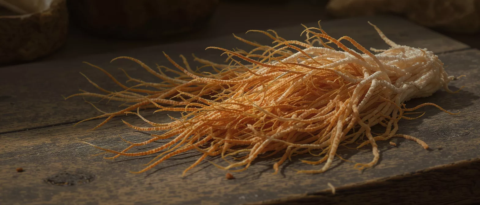 Close-up of orange and white aged cheddar cheese curls on a wooden surface.