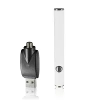 White vape pen battery and USB charger kit by Voltair
