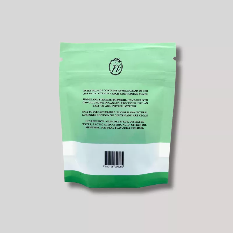 Citrus Menthol CBD Lozenges 500mg / 20pcs – Natuur