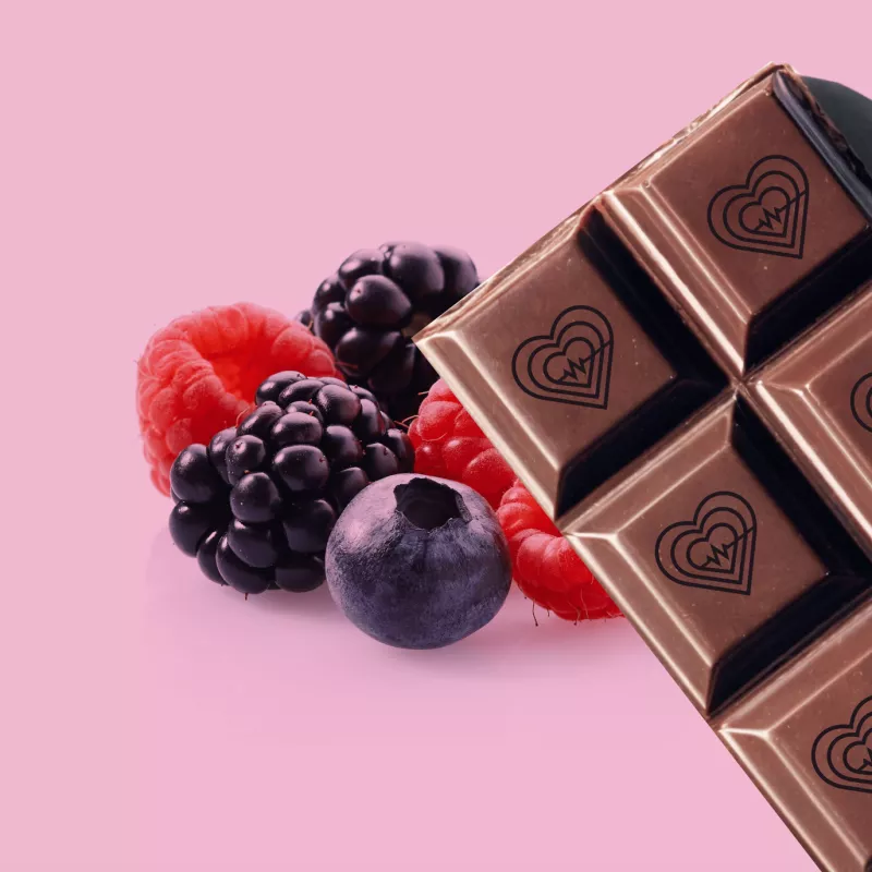 GLOW Functional Mushroom Vanilla + Berry Dark Chocolate 30g / 6pcs – Wisely