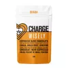 Chaga energy chocolate packaging with health-focused ingredients and a vibrant modern design.