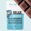 Sea salt dark chocolate bar packaging with health-focused ingredients and bilingual design.