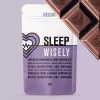 Lavender chamomile dark chocolate with Reishi, magnesium; vegan, sugar-free sleep aid packaging.