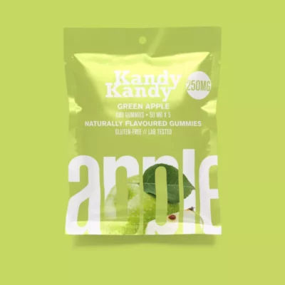 Kandy Kandy 250mg Green Apple CBD Gummies, Gluten-Free and Lab-Tested