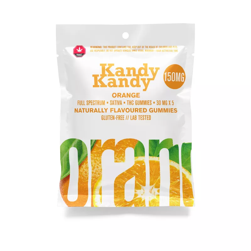 Kandy Kandy Orange 150mg THC Gummies - Gluten-Free and Lab Tested