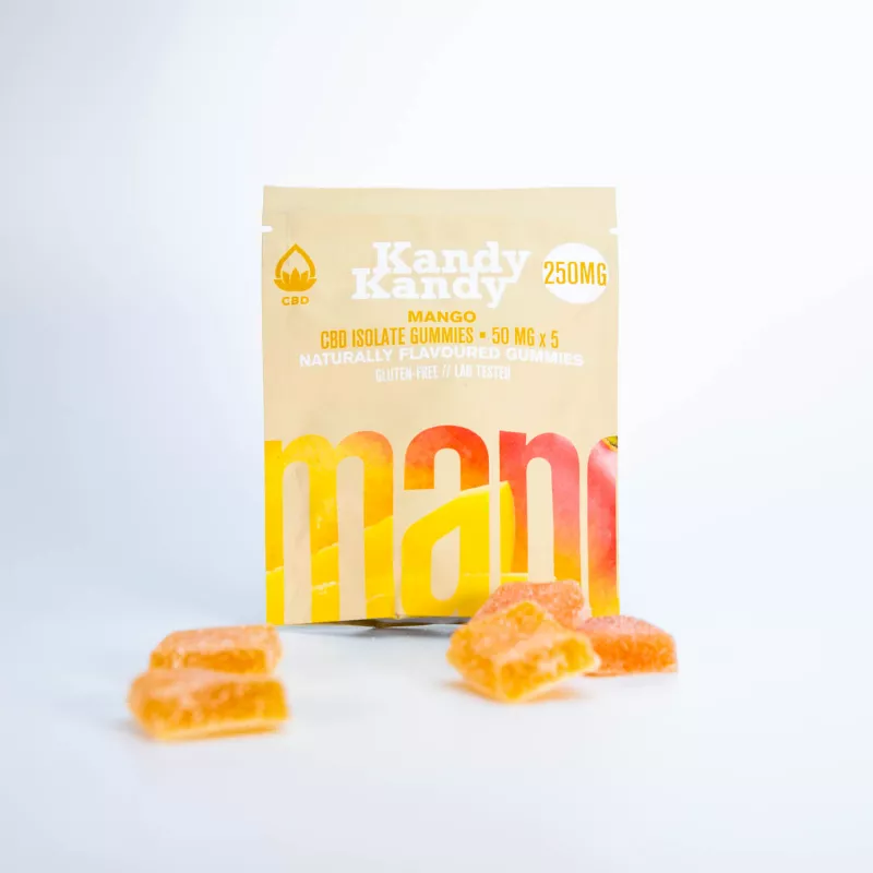 Mango CBD Gummies by Kandy Kandy, 250mg Gluten-Free Isolate