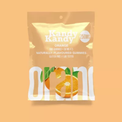 Kandy Kandy 250mg Orange CBD Gummies, Gluten-Free, Lab-Tested - 5-Pack