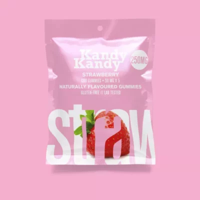 Kandy Kandy Strawberry CBD Gummies, 250mg Gluten-Free Pack