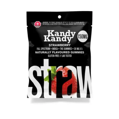 Kandy Kandy 150mg Indica THC Strawberry Gummies - Gluten-Free and Lab-Tested