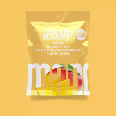 Kandy Kandy 250MG Mango-Flavored CBD Gummies, Gluten-Free and Lab-Tested