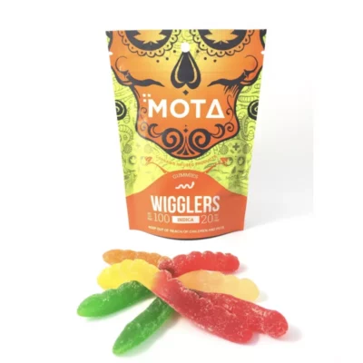 MOTA Indica THC Worm Gummies - 100mg with Child Safety Warning
