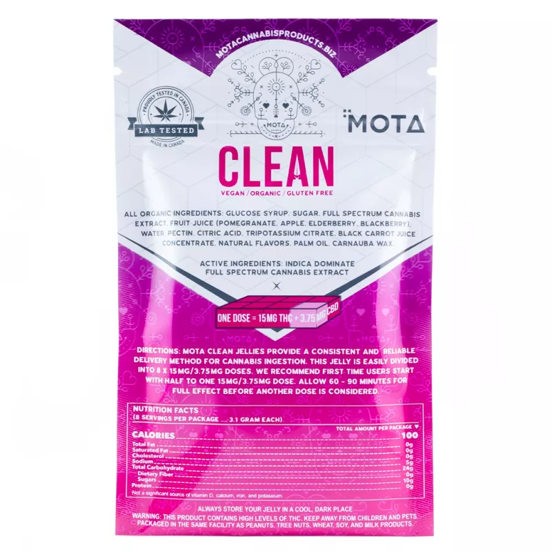 MOTA Vegan Indica Jellies - Organic, Gluten-Free, Lab-Tested Edibles.