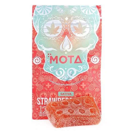 MOTA Strawberry Sativa Gummy, 120mg THC Infused Candy