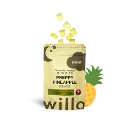 Willo Night 200mg THC Pineapple Gummies - Trendy Cannabis Edibles