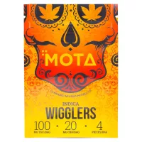 MOTA indica THC gummies tropical worm shaped cannabis edibles package