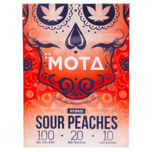Peach THC Gummies 12mg CBD:THC x10pcs (120mg) – MOTA