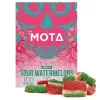 Indica sour watermelon gummy candies packaging and gummies