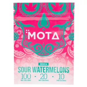 Indica Watermelon THC Gummies 12mg x 10pcs (120mg) – MOTA