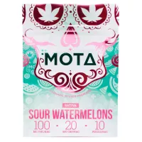 MOTA sativa gummies watermelon flavor 120mg THC package energizing cannabis edibles