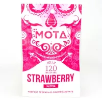 MOTA Strawberry Sativa Jelly 120mg THC premium cannabis edibles with energizing effects