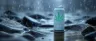 Chilled nano cannabis seltzer can with bubbles