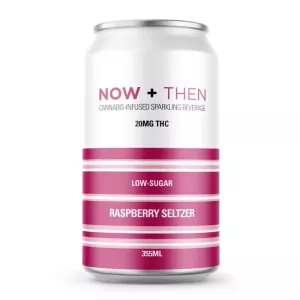 Nano THC Raspberry Seltzer (Low Sugar) 20mg / 1pcs - NOW+THEN