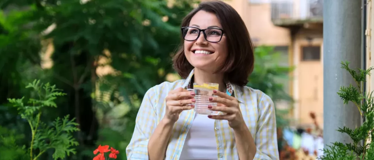 CBD drinks nano infused water bottle on table