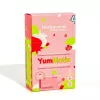 HerbaLand YumBiotic probiotic powder sticks packaging, strawberry flavor, made in Canada, 30 servings.